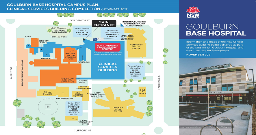 Information and maps of the new Clinical Services Building